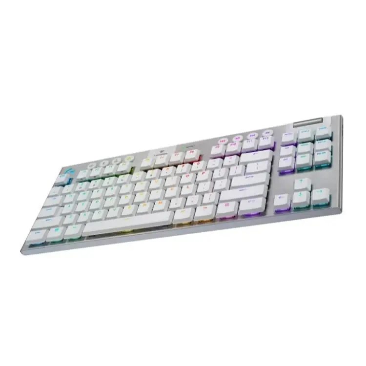 Logitech G915 TKL Tenkeyless Lightspeed Wireless RGB Mechanical Gaming Keyboard, Low Profile Switch Options, Lightsync RGB, Advanced Wireless and Bluetooth Support - Tactile, White - 4