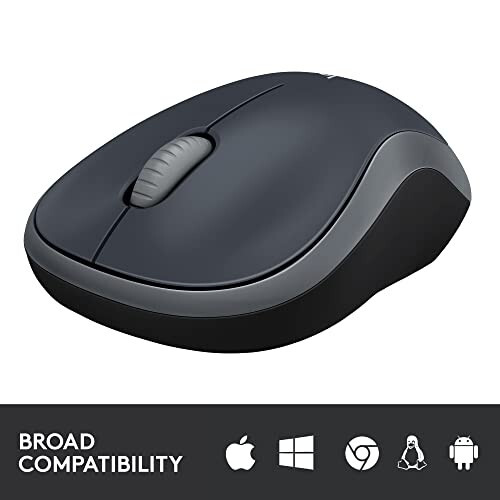 Logitech M185 Wireless Mouse, 2.4GHz with USB Mini Receiver, 12-Month Battery Life, 1000 DPI Optical Tracking, Ambidextrous PC/Mac/Laptop - Swift Grey - 11