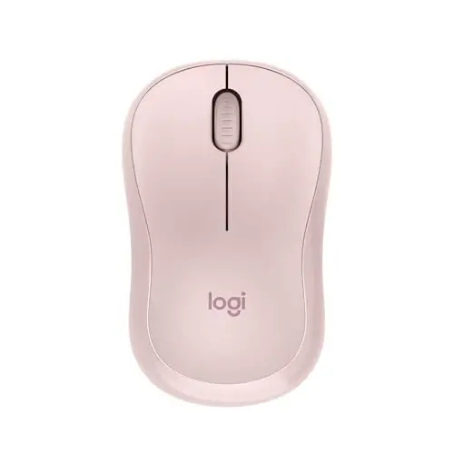 Logitech M240 Silent Bluetooth Mouse, Wireless, Compact, Portable, Smooth Tracking, 18-Month Battery, for Windows, macOS, ChromeOS, Compatible with PC, Mac, Laptop, Tablets - Rose 