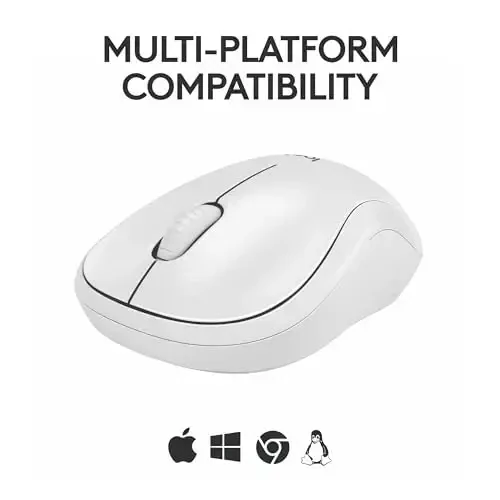 Logitech M240 Silent Bluetooth Mouse, Wireless, Compact, Portable, Smooth Tracking, 18-Month Battery, for Windows, macOS, ChromeOS, Compatible with PC, Mac, Laptop, Tablets - Off White - 6