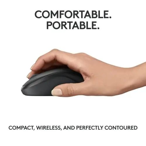 Logitech M240 Compact Silent Bluetooth Wireless Mouse - Graphite | Bluetooth connectivity, no USB receiver, quiet clicks, 3 non-customizable buttons, 18-month battery life, PC Mac compatible - 5