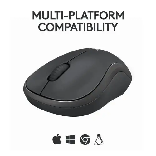 Logitech M240 Compact Silent Bluetooth Wireless Mouse - Graphite | Bluetooth connectivity, no USB receiver, quiet clicks, 3 non-customizable buttons, 18-month battery life, PC Mac compatible - 6