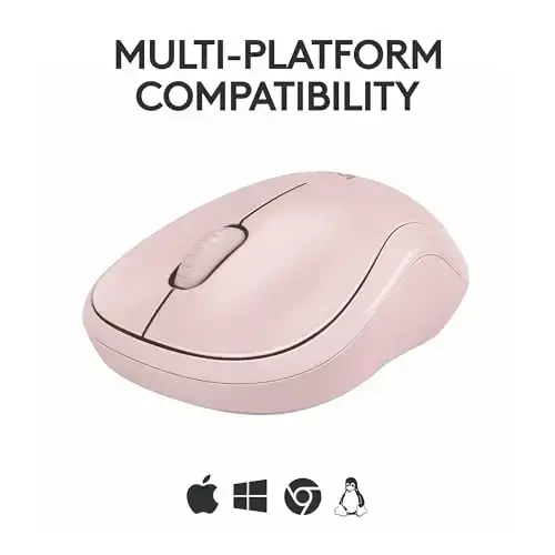 Logitech M240 Silent Bluetooth Mouse, Wireless, Compact, Portable, Smooth Tracking, 18-Month Battery, for Windows, macOS, ChromeOS, Compatible with PC, Mac, Laptop, Tablets - Rose - 6