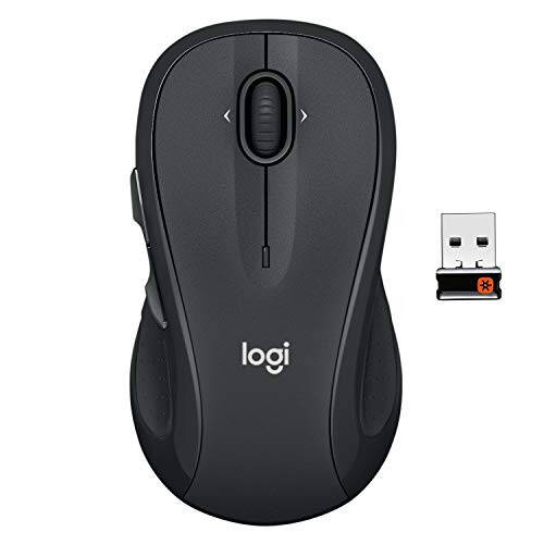 Logitech M510 Kablosuz Bilgisayar Faresi PC için USB Birleştirici Alıcı ile - Grafit - 1