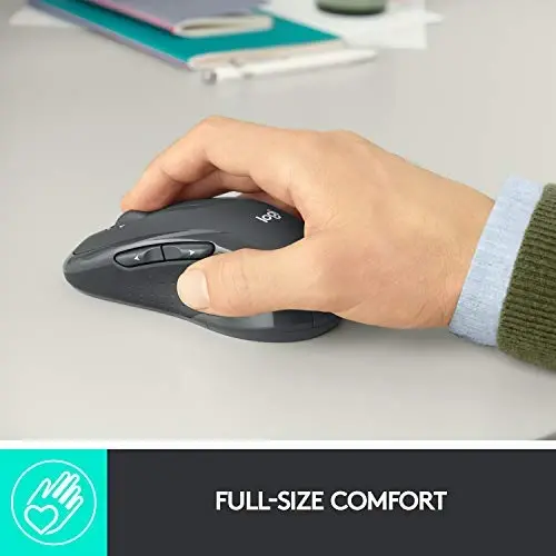 Logitech M510 Wireless Mouse, Mouse for Laptop and PC with USB Unifying Receiver, Programmable Buttons - Graphite - 2
