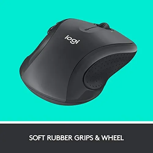 Logitech M510 Wireless Mouse, Mouse for Laptop and PC with USB Unifying Receiver, Programmable Buttons - Graphite - 3