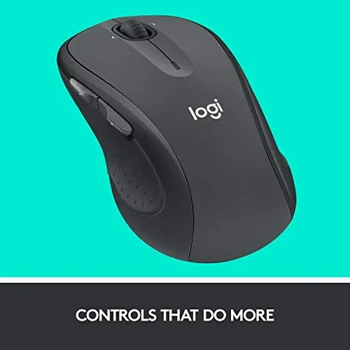 Logitech M510 Wireless Mouse, Mouse for Laptop and PC with USB Unifying Receiver, Programmable Buttons - Graphite - 4