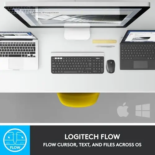 Logitech MX Anywhere 2S Bluetooth Edition Compact Wireless Mouse, No USB Receiver - Use On Any Surface, Hyper-Fast Scrolling, Rechargeable, Control Up to 3 Apple Mac and Windows Computers and Laptops - LOGITECH (1)