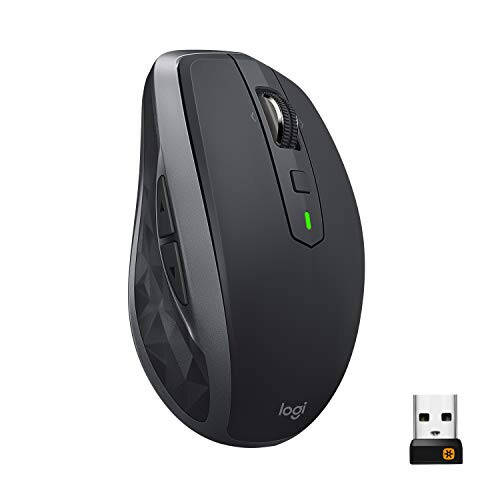 Logitech MX Anywhere 2S Bluetooth Edition Wireless Mouse - Use On Any Surface, Hyper-Fast Scrolling, Rechargeable, Control Up to 3 Apple Mac and Windows Computers and Laptops - 8