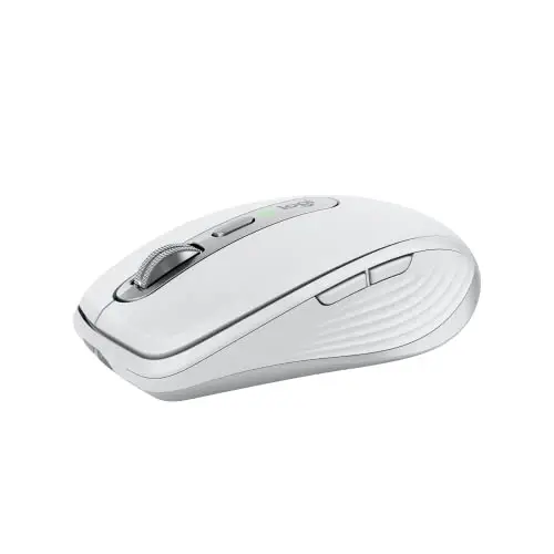 Logitech MX Anywhere 3S Compact Wireless Mouse, Fast Scrolling, 8K DPI Any-Surface Tracking, Quiet Clicks, Programmable Buttons, USB C, Bluetooth, Windows PC, Linux, Chrome, Mac - Pale Grey - LOGITECH