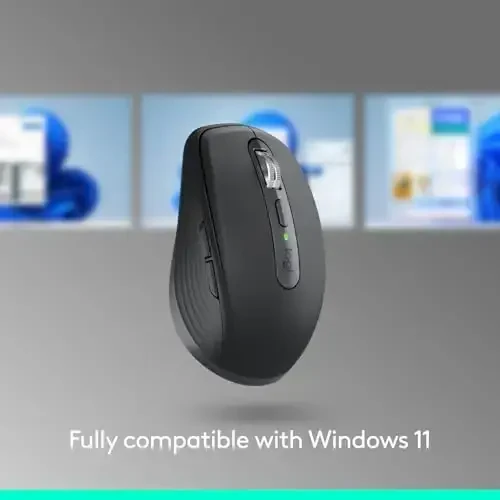 Logitech MX Anywhere 3S Компактная беспроводная мышь, быстрая прокрутка, отслеживание на любой поверхности 8K DPI, тихие щелчки, программируемые кнопки, USB C, Bluetooth, Windows PC, Linux, Chrome, Mac - Graphite - 5