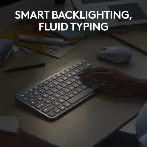 Logitech MX Keys Mini Keyboard + MX Anywhere 3S Wireless Mouse - Fluid Typing, Backlit Keys, Fast Scrolling, USB-C, Bluetooth, Compact, Multi-OS Compatible - Graphite - 4