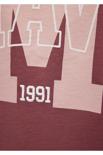 Logo Baskılı Bordo Sweatshirt 1s10162-70399 - 28