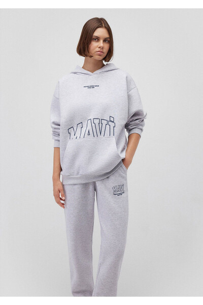 Logo Baskılı Gri Sweatshirt 1s10149-85438 - 2