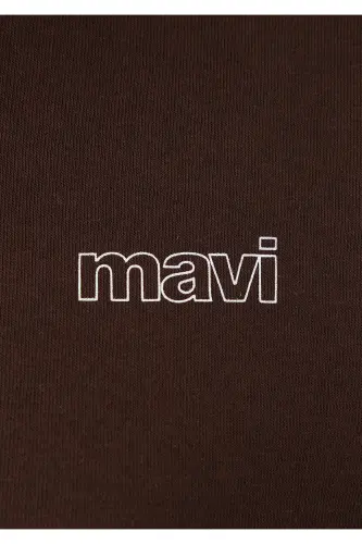 Logo Baskılı Kahverengi Sweatshirt 1611656-90704 - Kahverengi - 7