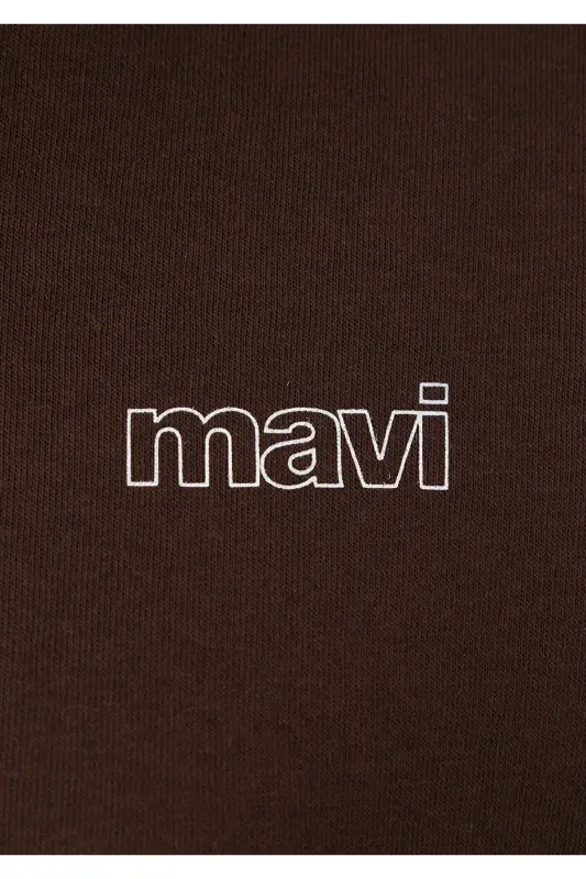 Logo Baskılı Kahverengi Sweatshirt 1611656-90704 - Kahverengi - 7