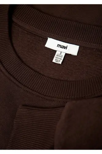 Logo Baskılı Kahverengi Sweatshirt 1611656-90704 - Kahverengi - 8