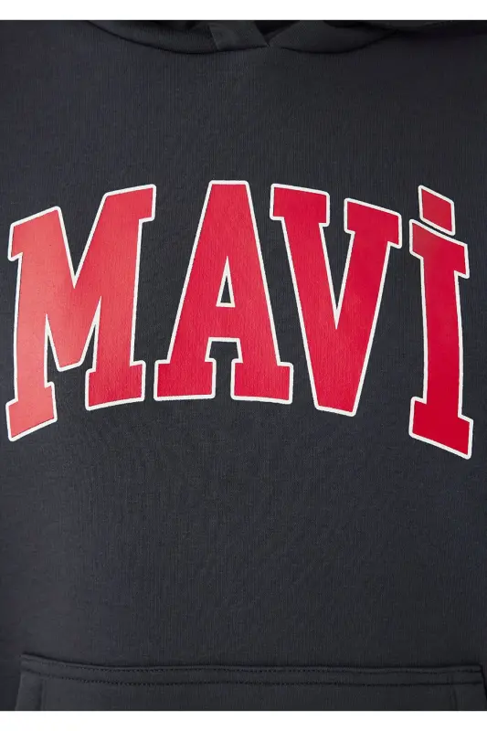 Logo Baskılı Kapüşonlu Antrasit Sweatshirt 1600361-70499 - Antrasit - 8