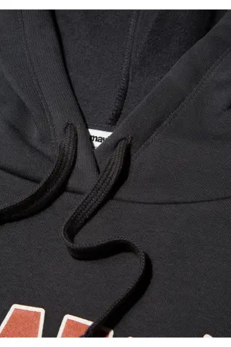 Logo Baskılı Kapüşonlu Antrasit Sweatshirt 1600361-80106 - Gri - 80106 - 7