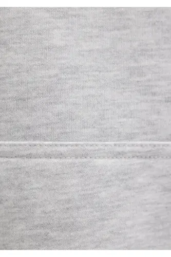 Logo Baskılı Kapüşonlu Gri Sweatshirt 067149-80196 - Gri-80196 - 8