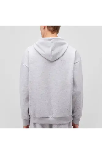 Logo Baskılı Kapüşonlu Gri Sweatshirt 067149-80889 - GRİ - 1