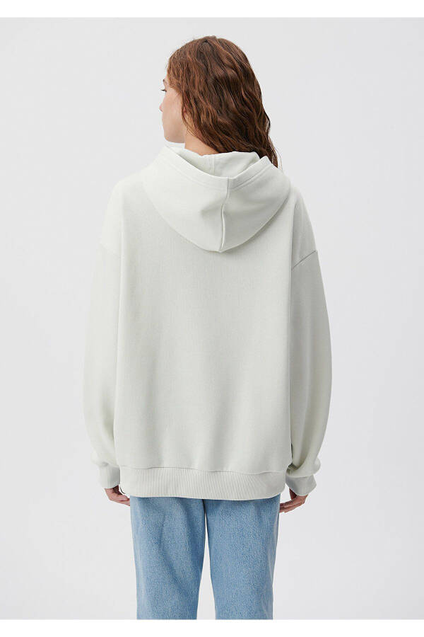 Logo Baskılı Kapüşonlu Gri Sweatshirt 1611604-70142-Gri - 4