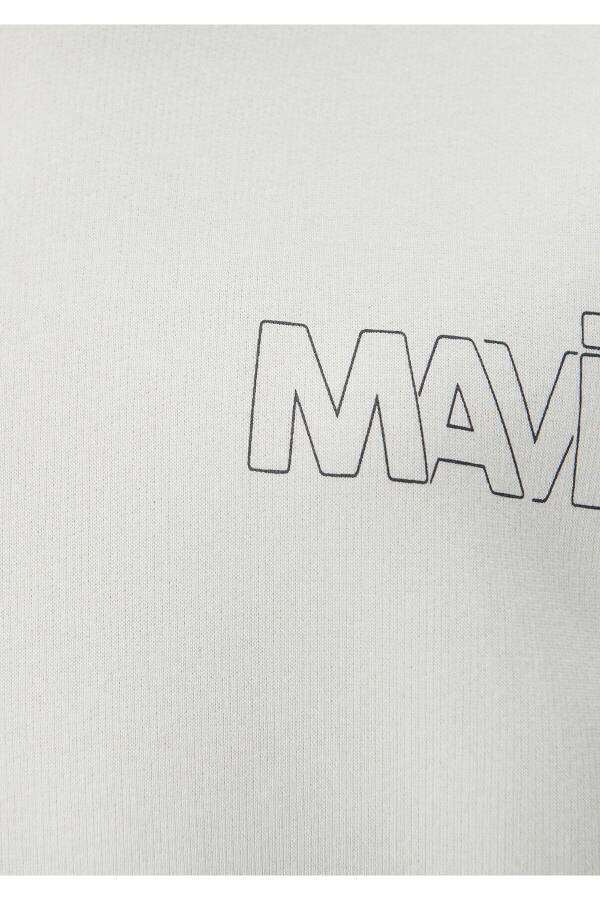 Logo Baskılı Kapüşonlu Gri Sweatshirt 1611604-70142-Gri - 6