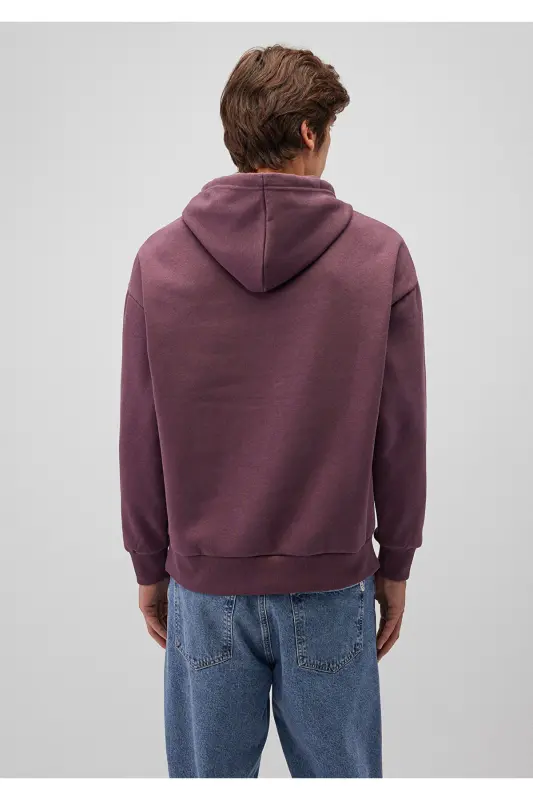 Logo Baskılı Kapüşonlu Kahverengi Sweatshirt 067149-70260 - Kahverengi-70260 - 4