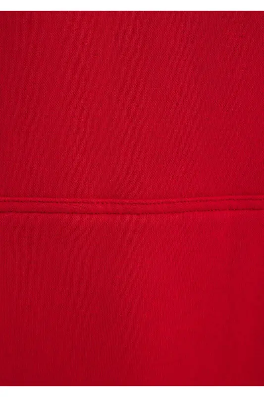Logo Baskılı Kapüşonlu Kırmızı Sweatshirt 1600361-86417 - Kırmızı-86417 - 7