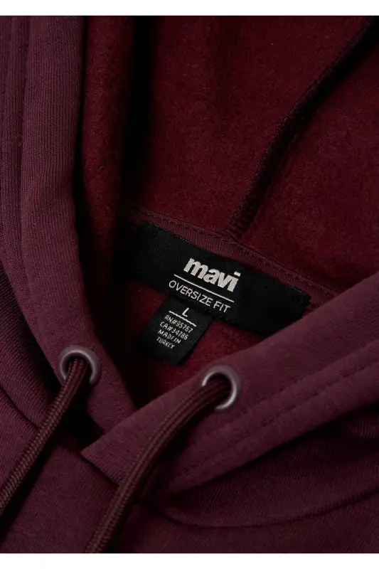 Logo Baskılı Kapüşonlu Mor Sweatshirt 067149-70434 - Mor - 8