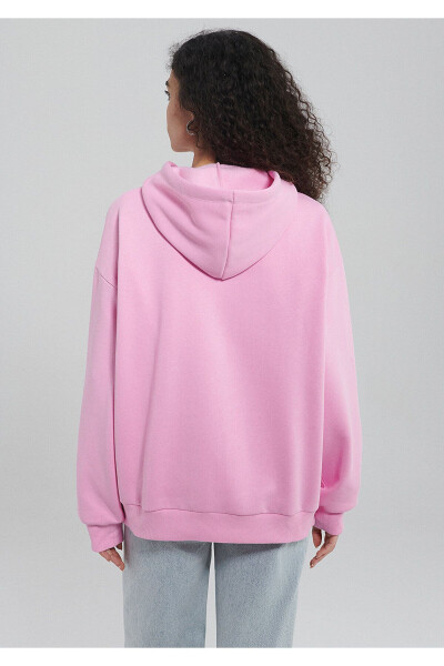 Logo Baskılı Kapüşonlu Pembe Sweatshirt 1600361-71038 - 18