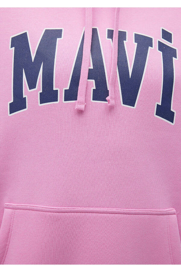 Logo Baskılı Kapüşonlu Pembe Sweatshirt 1600361-71038 - 21