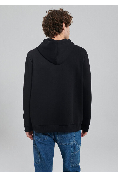Logo Baskılı Kapüşonlu Siyah Sweatshirt 0s10105-900 - 4