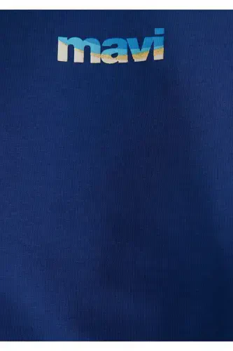 Logo Baskılı Lacivert Tişört Standart 1613561-70722 - 8