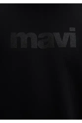 Logo Baskılı Siyah Sweatshirt 066303-900-Siyah - 6