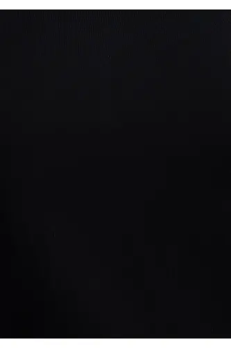 Logo Baskılı Siyah Tişört Semi Slim Fit / Yarı Dar Kesim 1612962-900-Siyah - 7