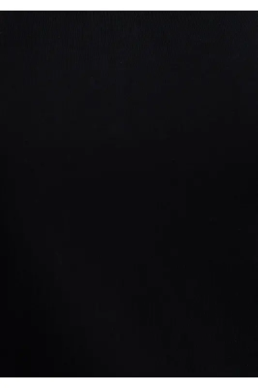 Logo Baskılı Siyah Tişört Semi Slim Fit / Yarı Dar Kesim 1612962-900-Siyah - 7