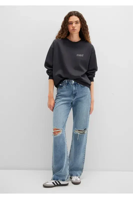 Logo Bosilgan Antrasit Rangli Ko'ylak 1611656-82185 - 2