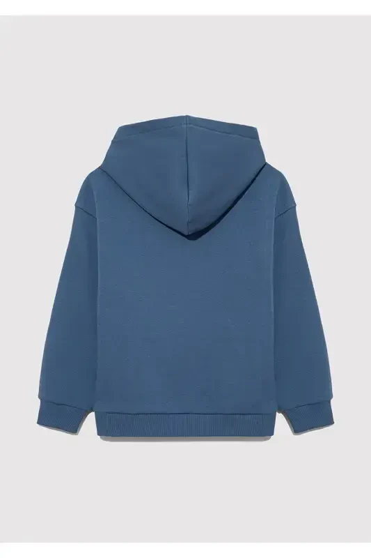 Logo bosilgan kapşonlu sviter 6s10052-70871 - 3