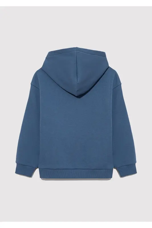 Logo bosilgan kapşonlu sviter 6s10052-70871 - 3