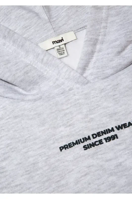 Logo Bosilgan Kulrang Svitshot 1s10149-85438 - 6