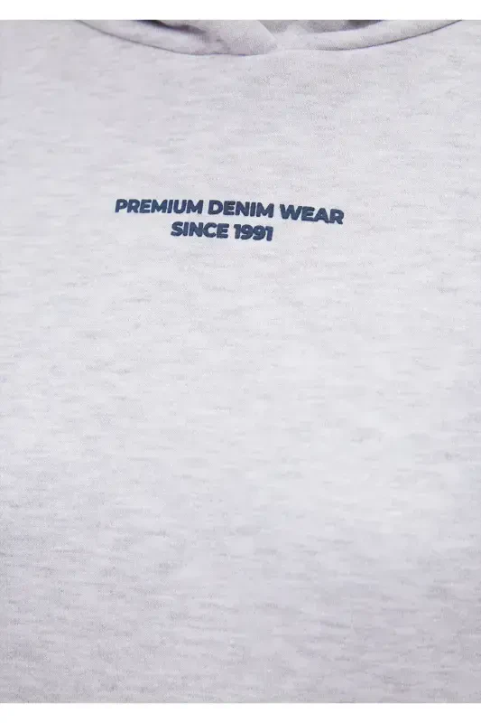 Logo Bosilgan Kulrang Svitshot 1s10149-85438 - 7