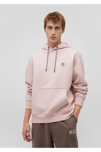 Logo Embroidered Hooded Pink Sweatshirt 065809-71150-Pink 