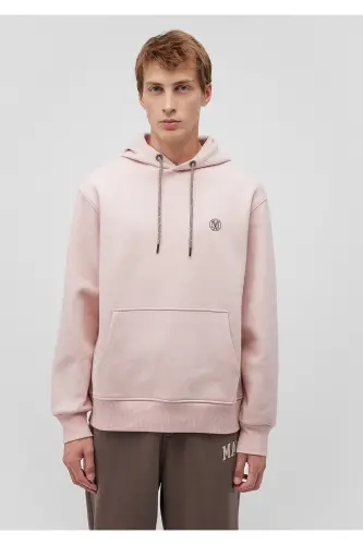 Logo Embroidered Hooded Pink Sweatshirt 065809-71150-Pink - 4