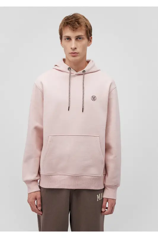 Logo Embroidered Hooded Pink Sweatshirt 065809-71150-Pink - 4