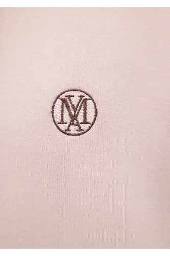 Logo Embroidered Hooded Pink Sweatshirt 065809-71150-Pink - 8