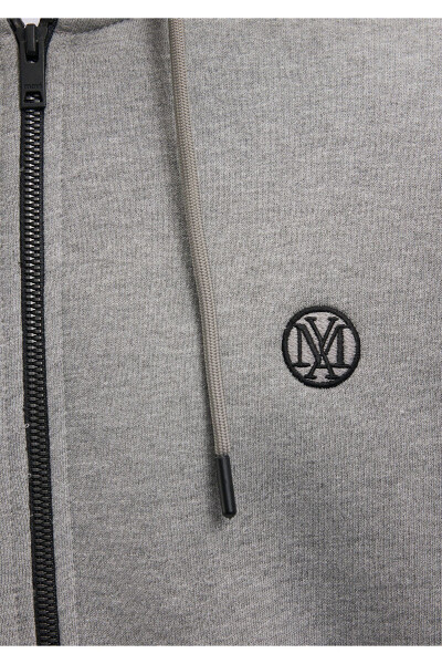 Logo Hoodie Zip Grey Sweatshirt 066979-34686 - 12