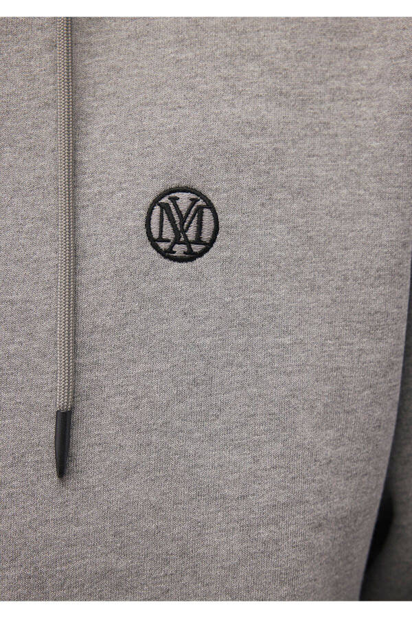 Logo Hoodie Zip Grey Sweatshirt 066979-34686 - 6