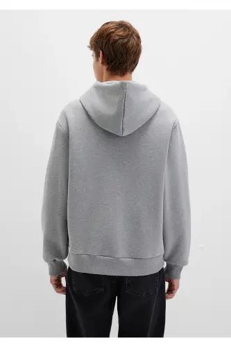 Logo Hoodie Zip Grey Sweatshirt 066979-34686 - 5