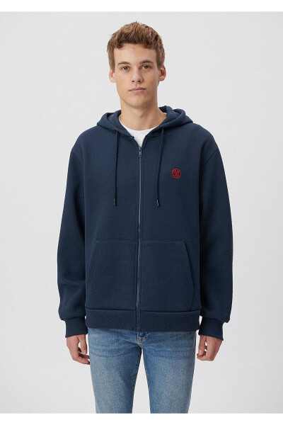 Logo Hoodie Zip Navy Sweatshirt 066979-70490 - 8